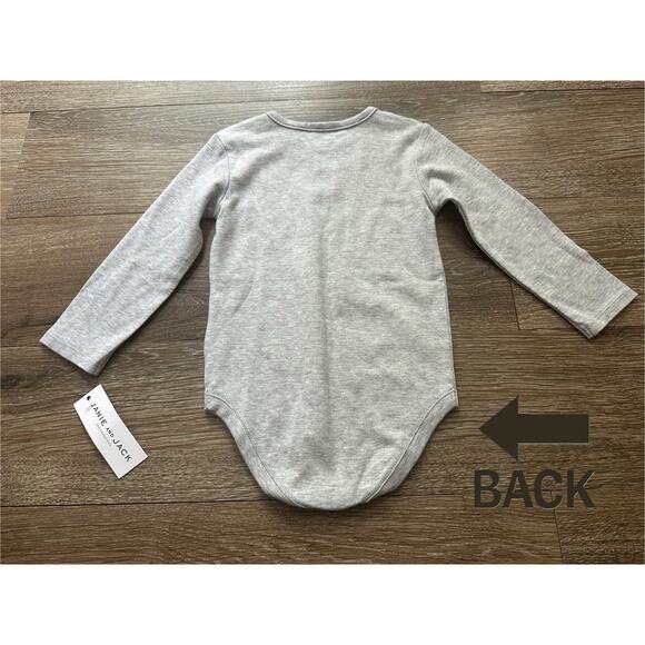 Janie and Jack 18-24M NWT Gray Dog Balloon Bodysuit Gender Neutral Long Sleeve - Picture 4 of 4